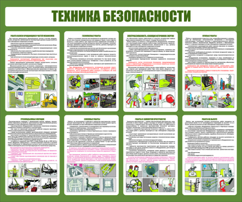 C145 Стенд техника безопасности (пластик 3мм) - Охрана труда на строительных площадках - Стенды для строительства - Магазин охраны труда ohranatruda-shop.ru